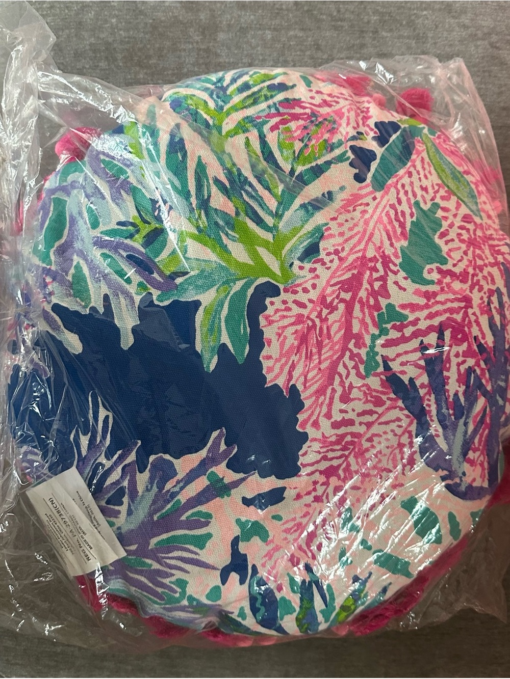 Lilly Pulitzer Round Pillow NWT